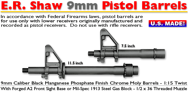 9mm Pistol Barrel