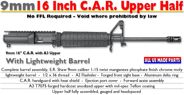 9mm Lightweight C.A.R. Upper