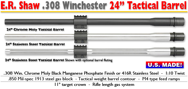 24-inch Tactical .308 Barrels
