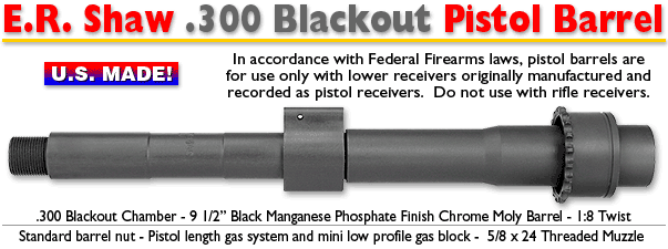 .300 Blackout Pistol Barrel