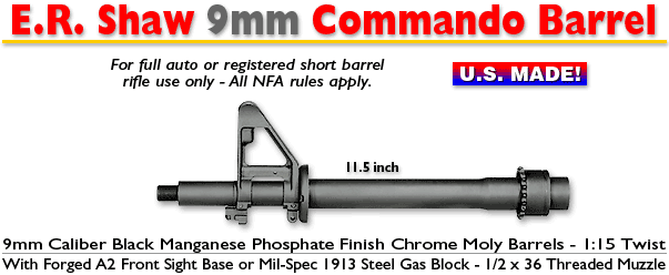 9mm Commando Barrel