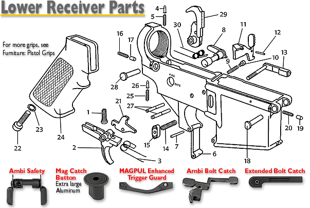 Lower Parts w/Schematic